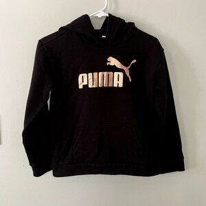 Puma black cotton pullover hooded sweater hoodie comfortable casual style